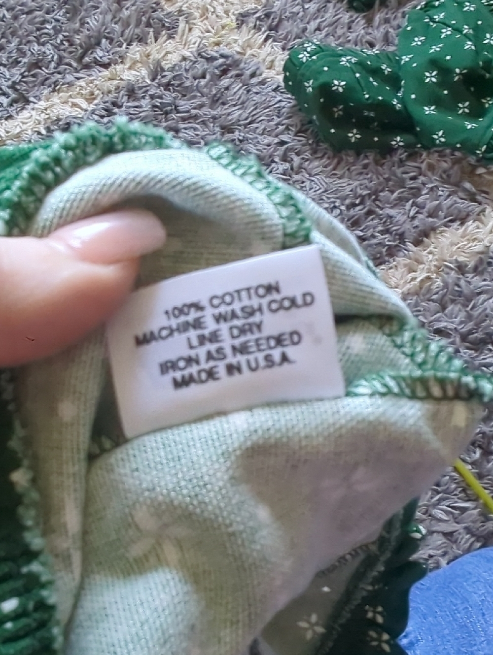 Longaberger Heritage Green Basket Liner Bundle - Picture 15 of 16